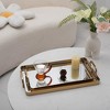 Cheung's Nuvelle Set of 2 Metal Mirrored Trays Gold - 4 of 4