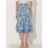 INSPIRE CHIC Women's Chiffon Elastic Waist Ruffle Tiered Flowy Midi Floral Printed Skirts - 4 of 4