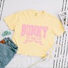 Bunny Pink Lace - Women's Boxy Crop Top Graphic T-Shirt - 3 of 4