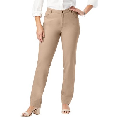 Jessica London Women's Plus Size Tall Classic Cotton Denim Straight-Leg Jean