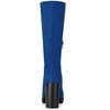 Allegra K Women's Round Toe Zipper Closure Mid-Calf Block Heel Boots - 3 of 4