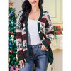 Whizmax Women's Ugly Christmas Sweater Open Front Caidigans Knitted Long Sleeve Sweaters Cardigan - 2 of 4