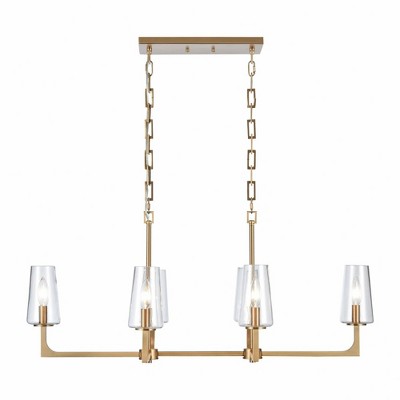 Elk Home Fitzroy 6 - Light Chandelier in  Lacquered Brass