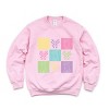 Simply Sage Market Checkered Bunny Outline Coquette Sweatshirt - 2 of 4