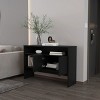 GlasFlength Decorative Storage Cabinets Modern Open Shelf Console Table Simple Design for Living Room Entryway, Black, 47.2"*14"*31.8" - 4 of 4