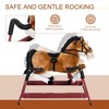 AZL1 Life Concept Rocker and Spring Horse Soft Plush Simulated Sounds Coiled Springs Stable Safe for Children Toddlers Play, Brown, 32.7"*11.23"*19.7" - 3 of 4