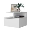 TIRAMISUBEST Floating Nightstand with Two Shelves, Warm-Toned Bedroom Storage - 4 of 4
