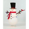 Everstar 48in  Pop Up Fluffy Snowman With String Lights Sculpture, White - 3 of 4