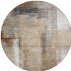 Beige And Ivory Abstract Washable Indoor Outdoor Area Rug - 4 of 4