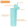 Unique Bargains Skinny Tumbler with Lids and Straws 16 OZ - 3 of 4