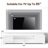 Skyzoo Modern TV Stand for for 50/55/65/75/85" inches TV with LED Lights Power Outlet Entertainment Center Media Console for Living Room, White - 3 of 4