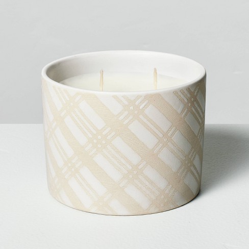 Plaid Ceramic Mulled Spice 2-wick Jar Christmas Candle Ivory 11oz - Hearth  & Hand™ With Magnolia : Target