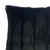 18"x18" Minkii Square Throw Pillow Black - The Pillow Collection: Modern Indoor Decor, Feather Filled, Removable Cover - 2 of 4