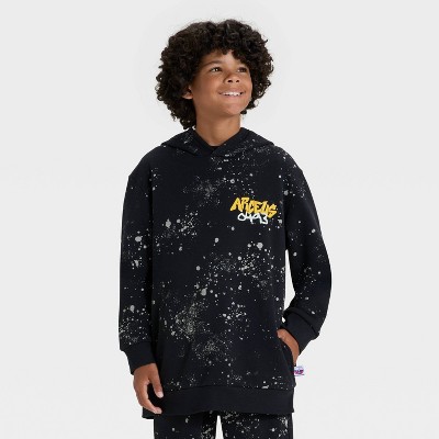 Boys' Pokémon Legendary Arceus Oversized Fleece Hooded Graphic Sweatshirt - Black