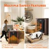 Infrared Heaters for Indoor Use, 20 Inch, Luxury Insulated Wooden Cabinet, Infrared Space Heater with Remote Control, Timer, Filter, Charging Ports - 4 of 4