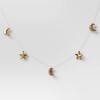 10ct LED Battery Operated Mercury Star and Moon Christmas Indoor/Outdoor Novelty String Lights Warm White with Silver Wire - Wondershop™ - 3 of 4