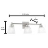 Norwell Lighting Matthew 3 - Light Vanity in  Brush Nickel - 3 of 4
