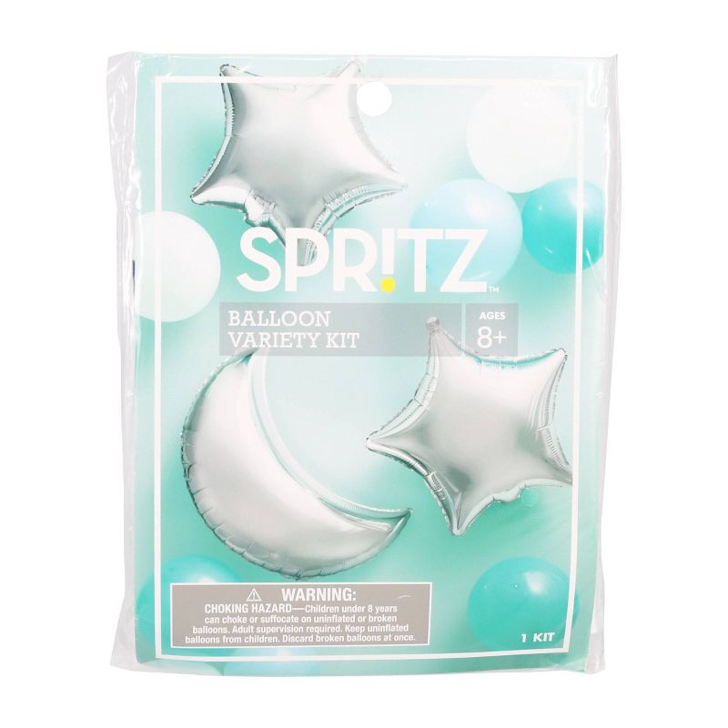15ct Foil + Latex Moon and Star Balloon Pack - Spritz&#8482;, 3 of 7