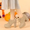 Allegra K Women's Platform Chunky Heel Lace Up Booties - 2 of 4