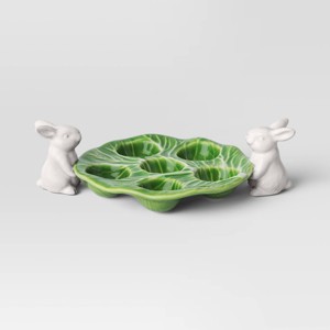 Stoneware Cabbage Egg Serving Platter - Threshold™ - 1 of 3