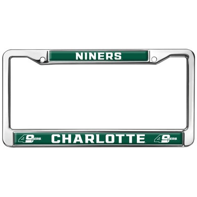 UNC Charlotte Forty - Niners Logo Full Size Standard License Plate Metal Frame