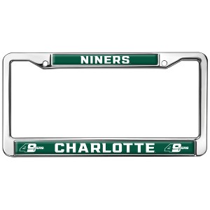 UNC Charlotte Forty - Niners Logo Full Size Standard License Plate Metal Frame - 1 of 4