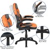 Emma and Oliver Gaming Bundle-Red Desk, Cup Holder, Headphone Hook and Orange Chair - 3 of 4