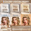 Garvee 19.6"x15.7" LED Vanity Mirror with Lights, Touch Control, 3-Color Dimmable Makeup Mirror for Vanity Desk, White - 4 of 4