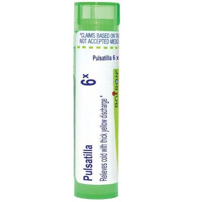 Pulsatilla 6X by Boiron Homeopathic Single Medicine For Cough, Cold & Flu  -  80 Pellet