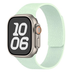 HTUTWOO Litchi-Textured Apple Watch Band, Magnetic Silicone Strap 38/40/41/42/44/45/46/49mm for iWatch Series 11 10 9 8 7 6 5 4 3 2 1 SE Ultra - 1 of 4