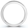 Pompeii3 1/2 Ct Mens Diamond Wedding Ring With Bead Accent High Polished 10k White Gold - 3 of 4
