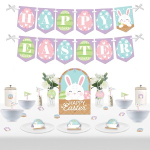 Big Dot of Happiness Spring Easter Bunny - DIY Happy Easter Party Signs - Snack Bar Decorations Kit - 50 Pieces - 1 of 4