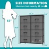 GlasFlength Decorative Storage Cabinets Tall Dresser Fabric Storage Tower ,8 Drawers Wood Top for Kid Room, Nursery, Gray 31.4"*11.8"*36.3" - 2 of 4