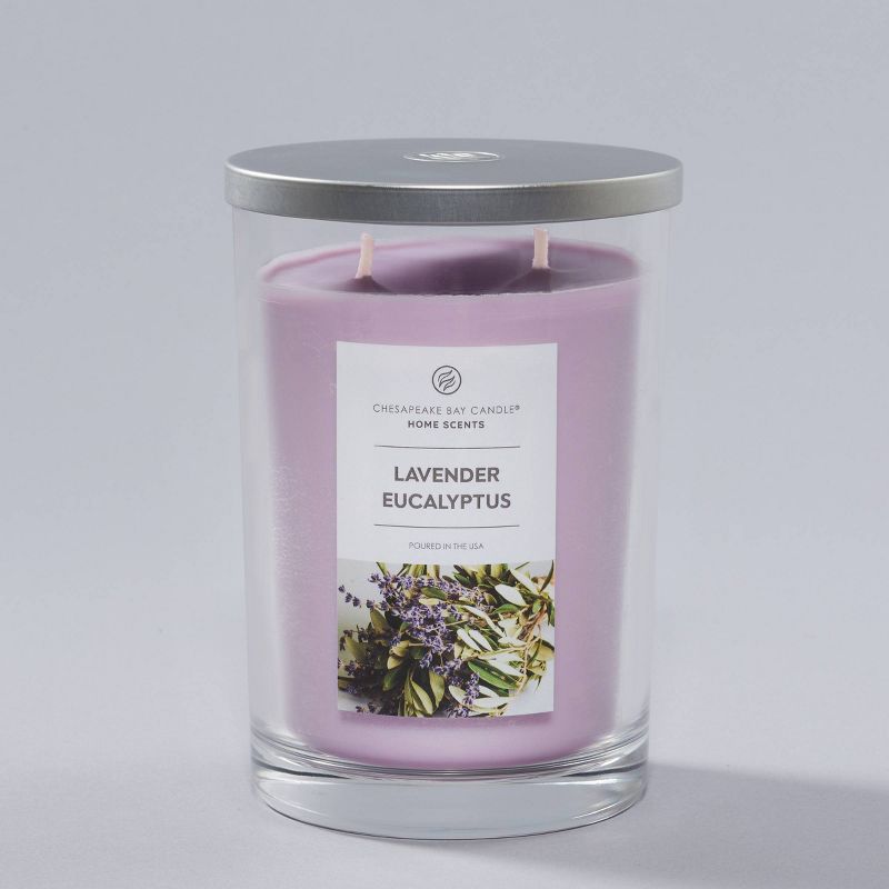 19oz 2 Wick Jar Candle Lavender Eucalyptus - Home Scents by Chesapeake Bay Candle, 1 of 9