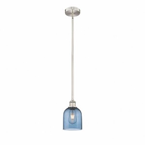 Bella - 1 Light Stem Hung Mini Pendant In Industrial Style-9 Inches Tall and 5.5 Inches Wide - 1 of 1