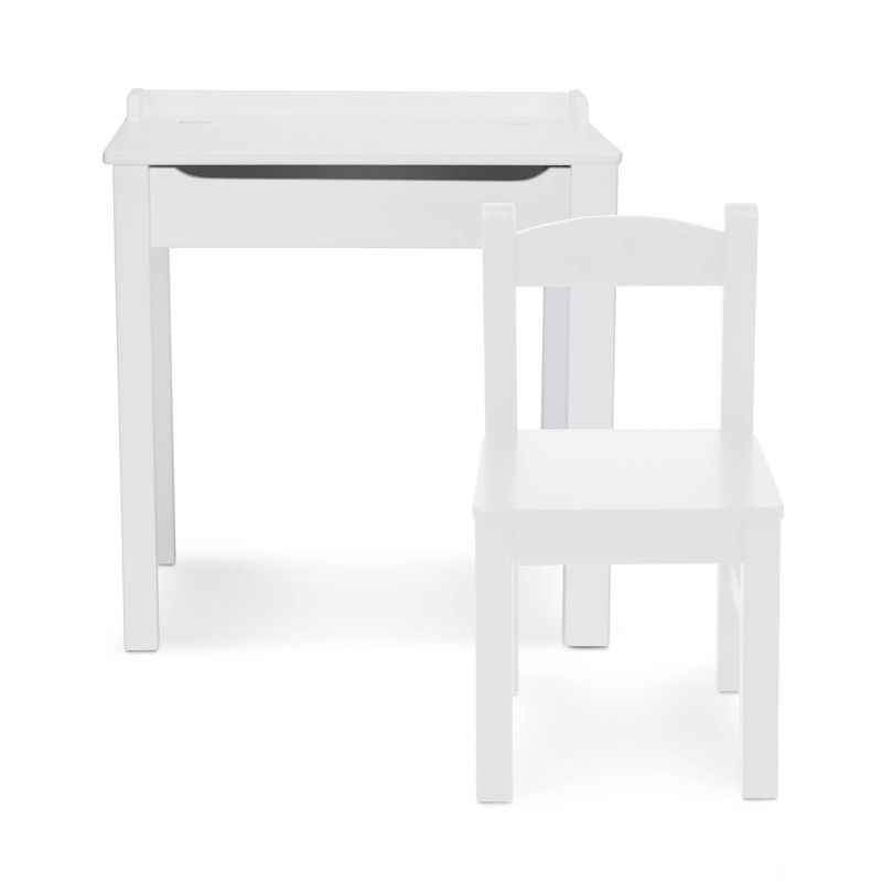 Melissa &#38; Doug Wooden Child&#39;s Lift-Top Desk and Chair - White, 5 of 13