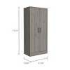 NicBex 71.10"H Armoire Wardrobe Closet Storage Cabinet with Double Doors & Shelves & Inner Drawer for Bedroom - 3 of 4