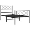 vidaXL Single Metal Bed Frame with Functional Headboard and Footboard, Extra Storage Space - 4 of 4