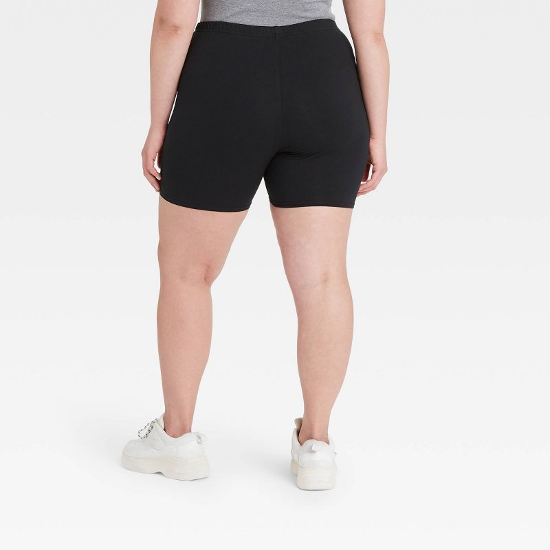 Women's Cotton 5" Inseam Bike Shorts - Xhilaration™ Black, 2 of 11