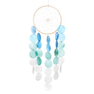 Unique Bargains Outdoor Decorative Seashell Coastal-Inspired Wind Chime 6.7" x 20.9" Blue 1 Pc - 1 of 4