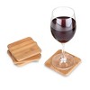 True Stack Bamboo Coasters, Modern Square Coasters, Bamboo Wood, Protect Tables and Surfaces, Set of 4 - 3 of 4