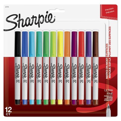 Sharpie 2pk Permanent Markers Ultra Fine Tip Black : Target