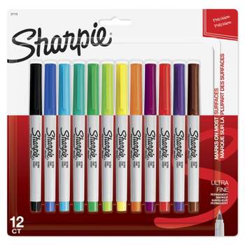 Sharpie 12pk Permanent Markers Ultra Fine Tip Multicolored