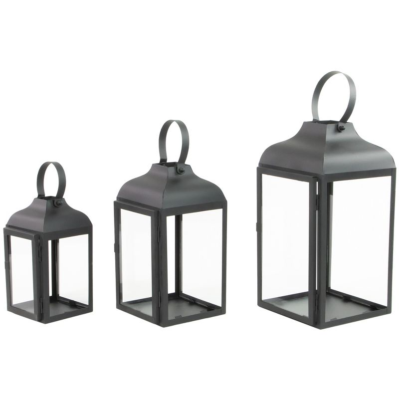 Northlight Set of 3 Black Traditional Style Candle Lanterns 12.75", 5 of 8