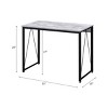 INFURNIC Writing Desk Modern Desk with V-Shaped Metal Base and Sturdy Rectangular Top for Office, White Black, 18"*35"*28" - 4 of 4