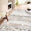 Washable Boho Farmhouse Neutral Rug, Moroccan Geometric No Slip Soft Floor Carpet for Bedroom Under Dining Table Home Office Decor - 3 of 4