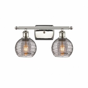 Athens Deco Swirl - 2 Light Bath Vanity In Industrial Style-11 Inches Tall and 16 Inches Wide - 1 of 1