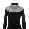 INSPIRE CHIC Women's Semi-Sheer Embroidery Neck Ruff Detachable Fake Dickey Collar Little Shawl 1 Pc - 3 of 4