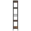 vidaXL Modern Steel and Engineered Wood Book Shelf - Freestanding, Multi-Tier Storage Shelving Unit for Home and Office - 4 of 4