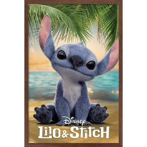 Trends International Disney Lilo & Stitch (2025) - Beach Pose One Sheet Framed Wall Poster Prints - 1 of 4
